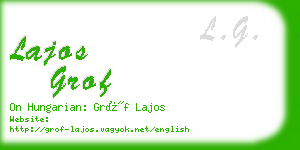 lajos grof business card